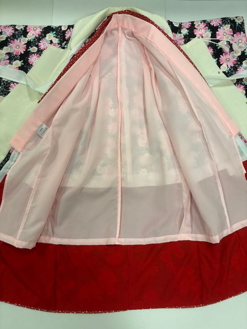 七五三　3歳女の子　着物と被布　ひさかたろまん　薔薇と秋桜　ラインストーン　新品