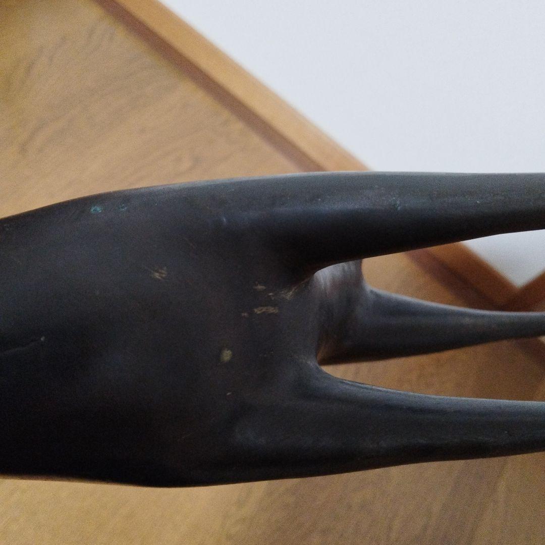 【ヤカン】アンティーク　鹿の形状の金属製キャンドルスタンド