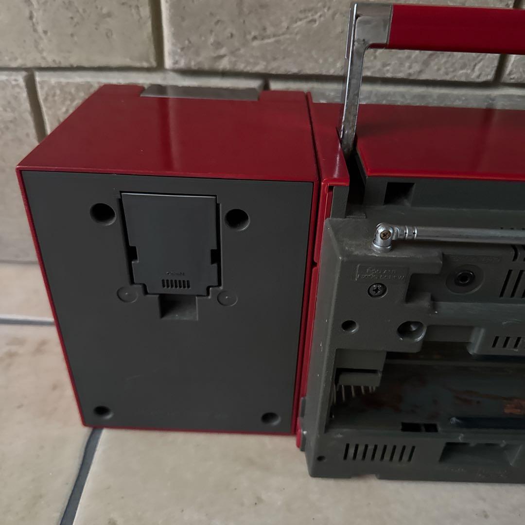 HITACHI PERDISCO TRK-W3 バブルラジカセ 赤 昭和レトロ