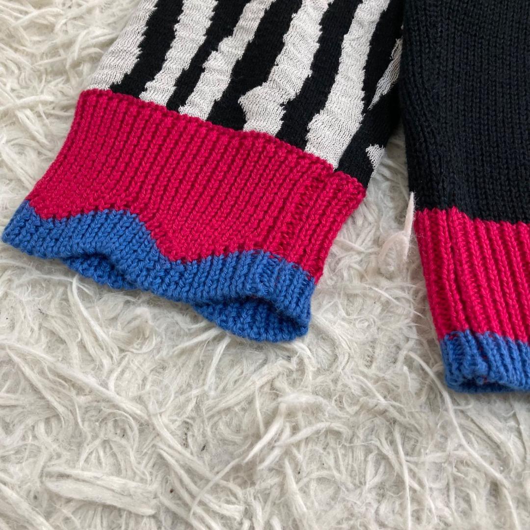 15102✨エトロ カシミヤ エンブロイダリー アップリケ シマウマ ニット