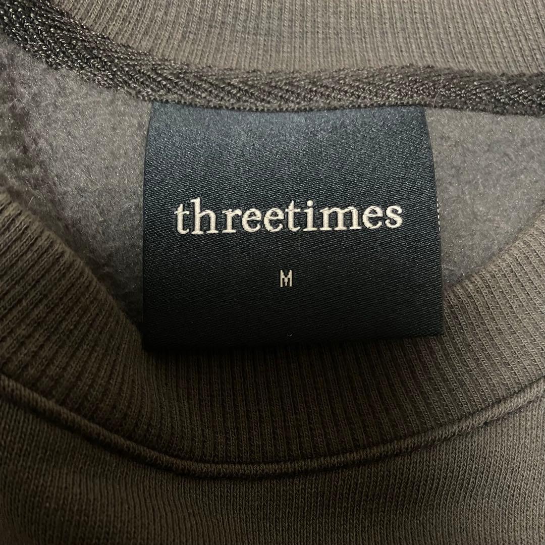 threetimes スウェット　チャコール　シズニルック　韓国
