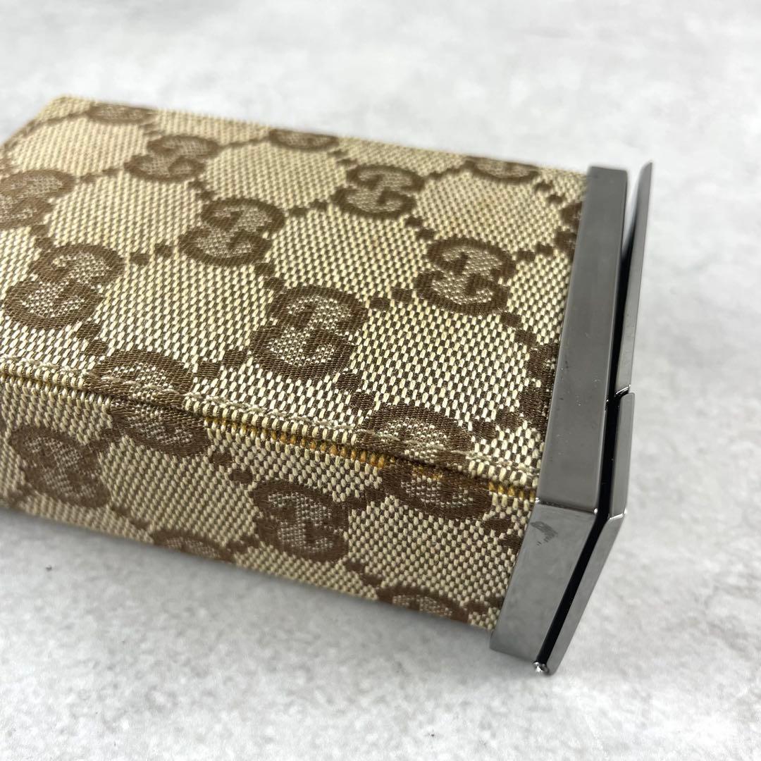 入手困難✨ グッチ GGキャンバス シガレットケース 廃盤 レア ブラウン