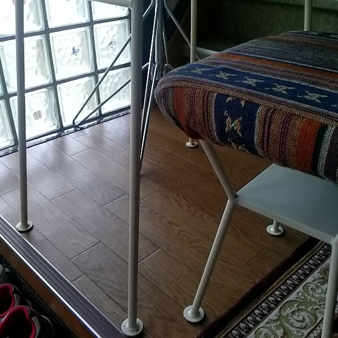 昭和レトロ　シャビーシックな鏡面台と椅子