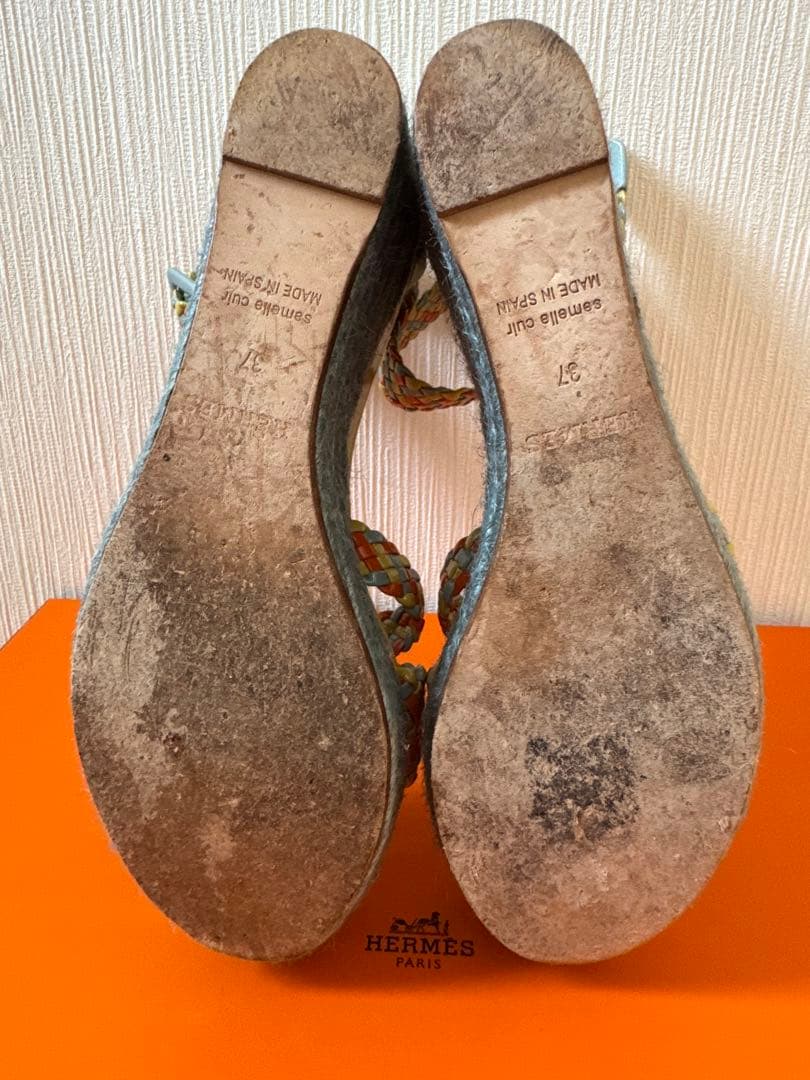 めるちゃんHERMES ウエッジソール　サンダル