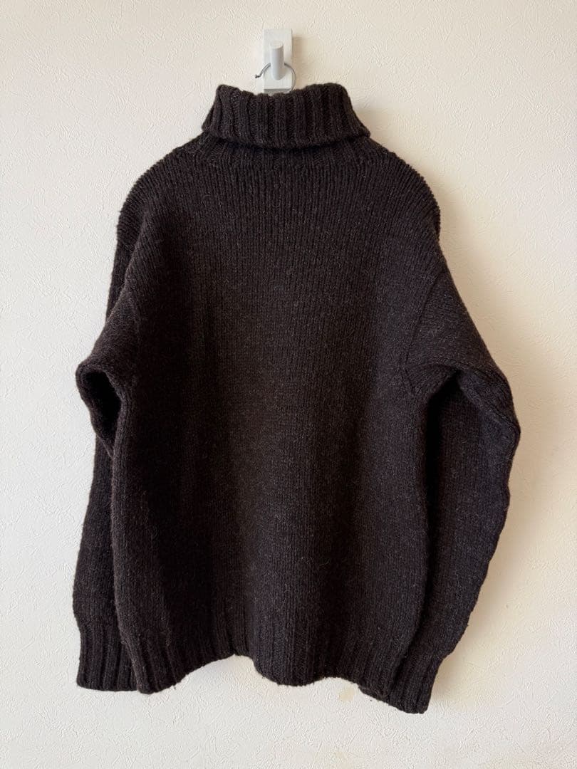 アナトミカ　3ply タートルネック　ハンドニットセーター　ジャミーソンズ製