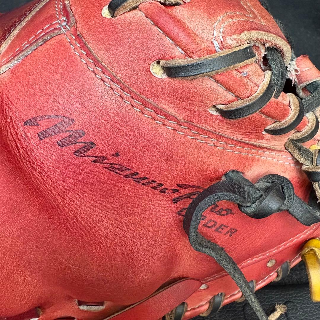 【送料無料】硬式グローブ　ミズノ　キャッチャーミット　レッド　軟式グローブ　赤