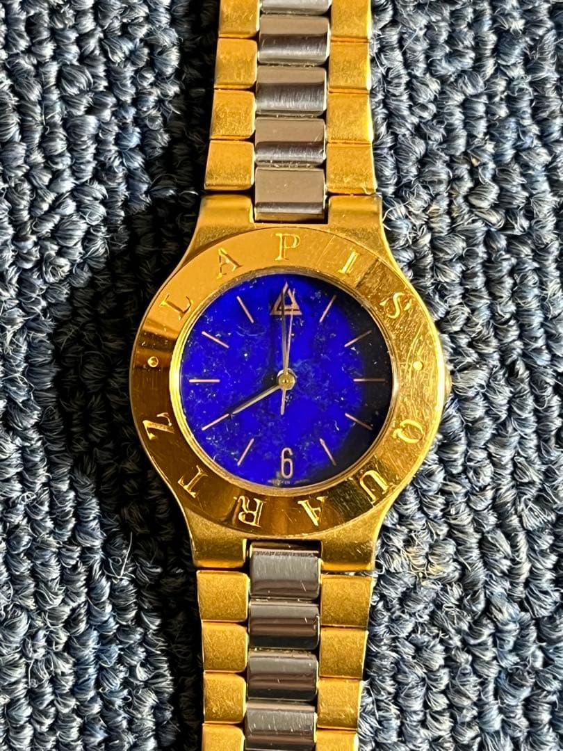 希少　ラピスクラブ【ラピスの腕時計】