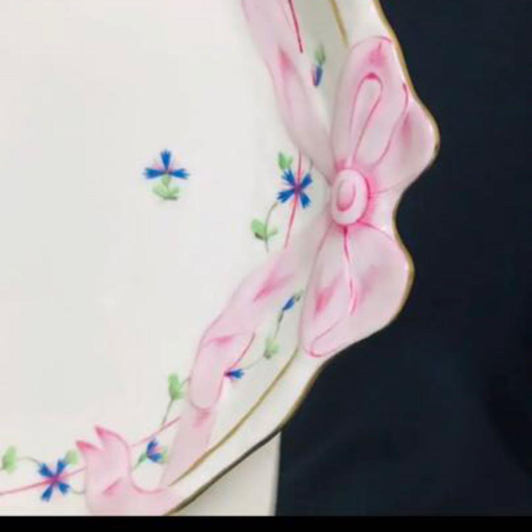 ヘレンド      コーンフラワー　矢車菊　テテアテテ　トレイ付きセット