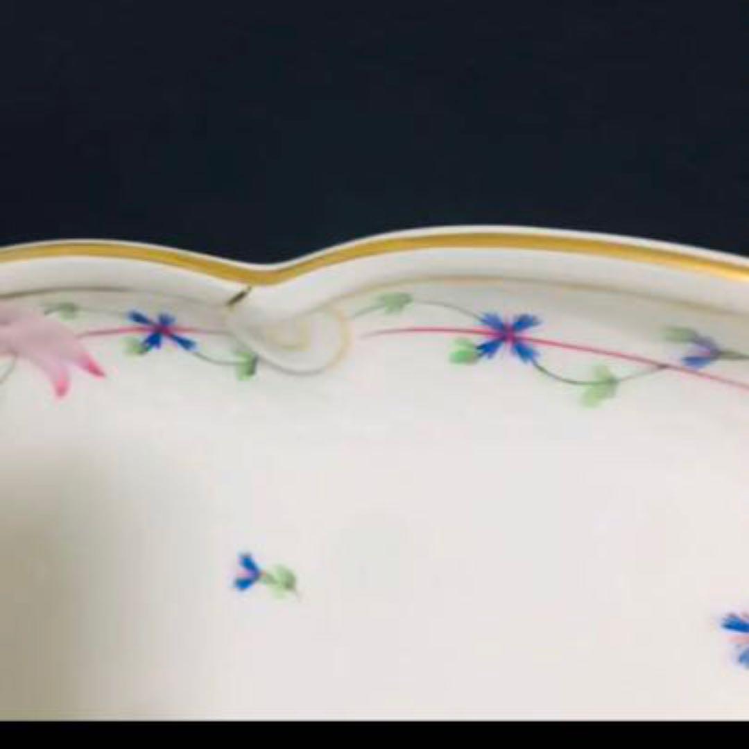 ヘレンド      コーンフラワー　矢車菊　テテアテテ　トレイ付きセット