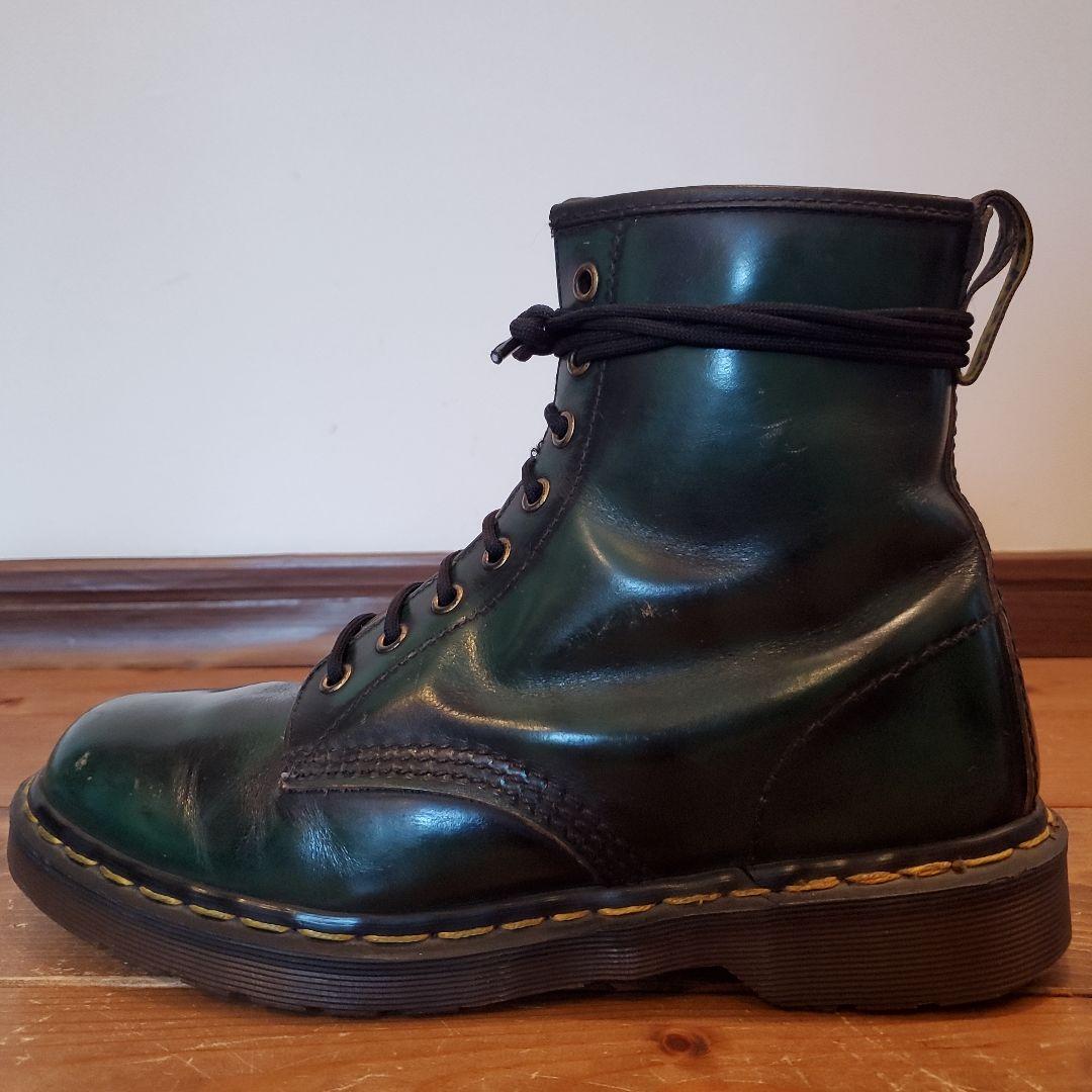 【希少濃緑×ゴールデンサイズ】英国製 ドクターマーチン 8ホール UK7.5