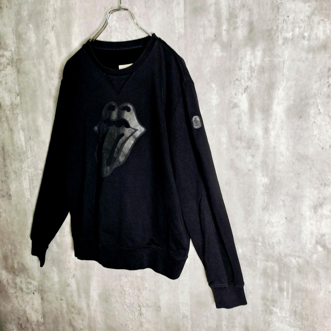 美品・QR確認★モンクレール ローリングストーンズ 羊革 牛革 スウェット XL