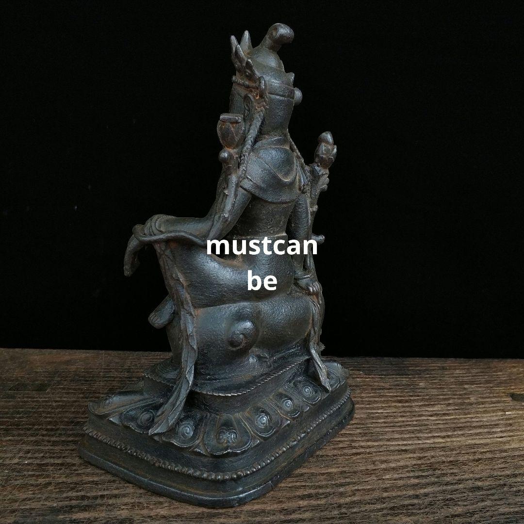 鉄器 仏像 文殊菩薩 茶室 仏堂 書斎 工芸品 置物