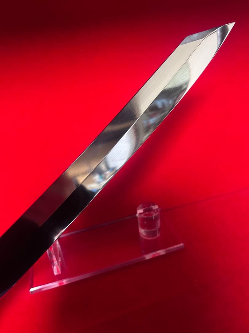 01553 包丁　剣型切付　尺　鏡面仕上げ　切味抜群　箱付　未使用品