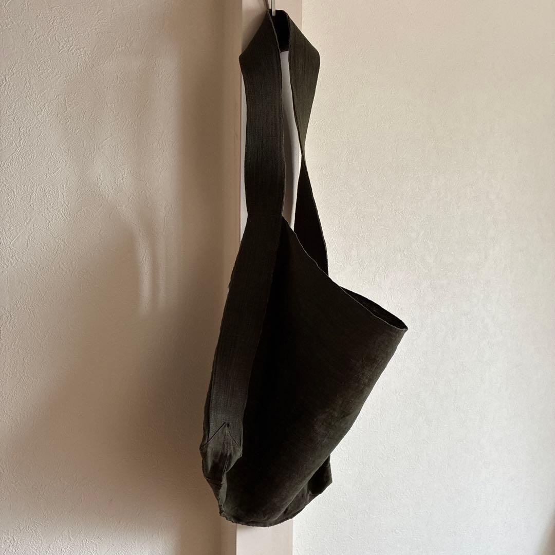 冨澤恭子　柿渋染め　斜めがけバッグ