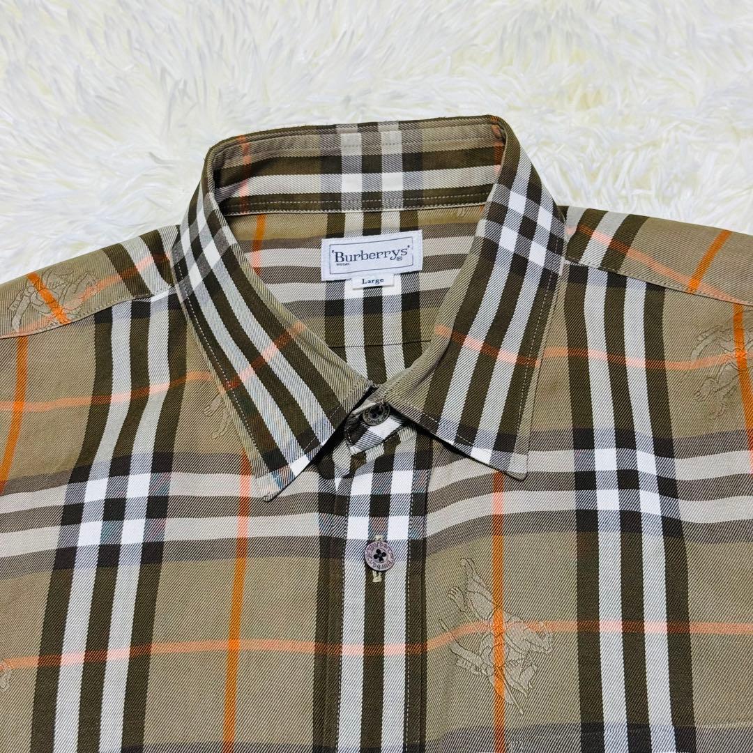 極美品✨バーバリー シャツ ノバチェック シャドーホース 長袖 90's