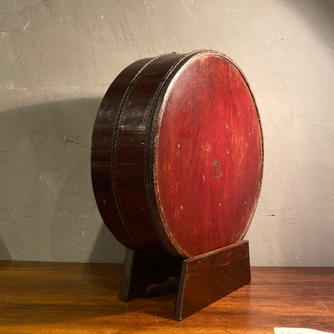 時代物 木桶 飾り棚 ショーケース 古道具 骨董品　インテリア 置物