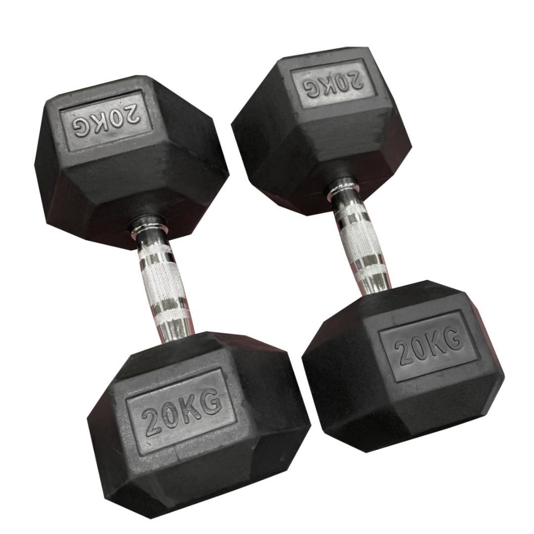 ラバー ヘックス ダンベル 20kg × 2個 セット