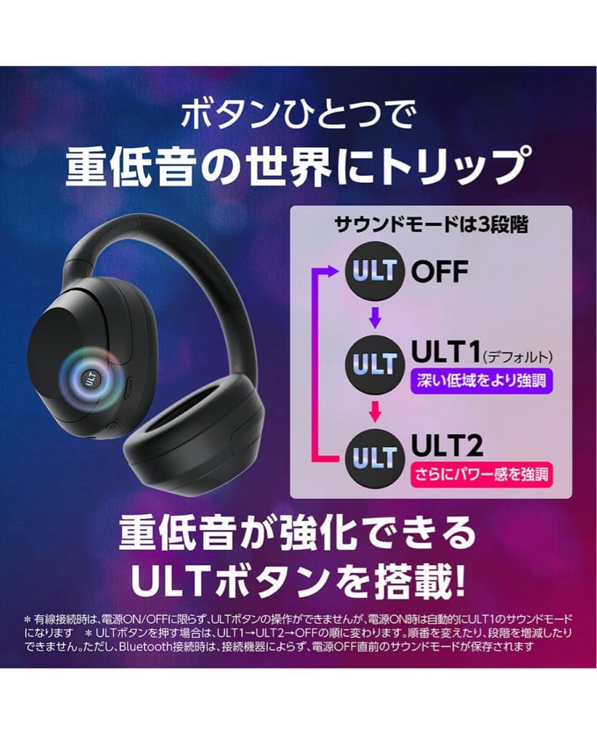 グ*ス様 SONY ワイヤレスヘッドホン ULTボタン搭載