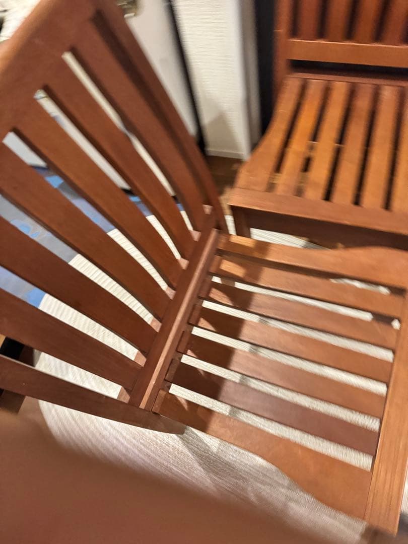 ダイニング/バルコニーチェア 1脚 ハイバックチェア。ハードウッド