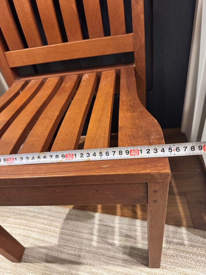 ダイニング/バルコニーチェア 1脚 ハイバックチェア。ハードウッド