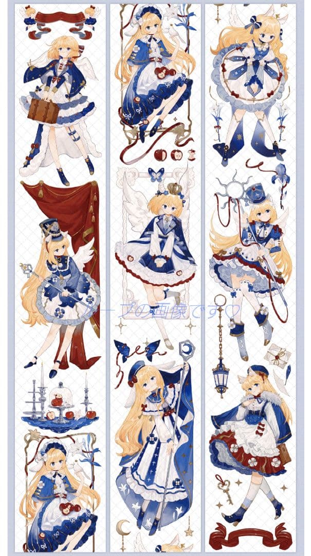 J742＃轻骑羽落(贝壳光)喵啪叽切り売り海外人物マステ女の子