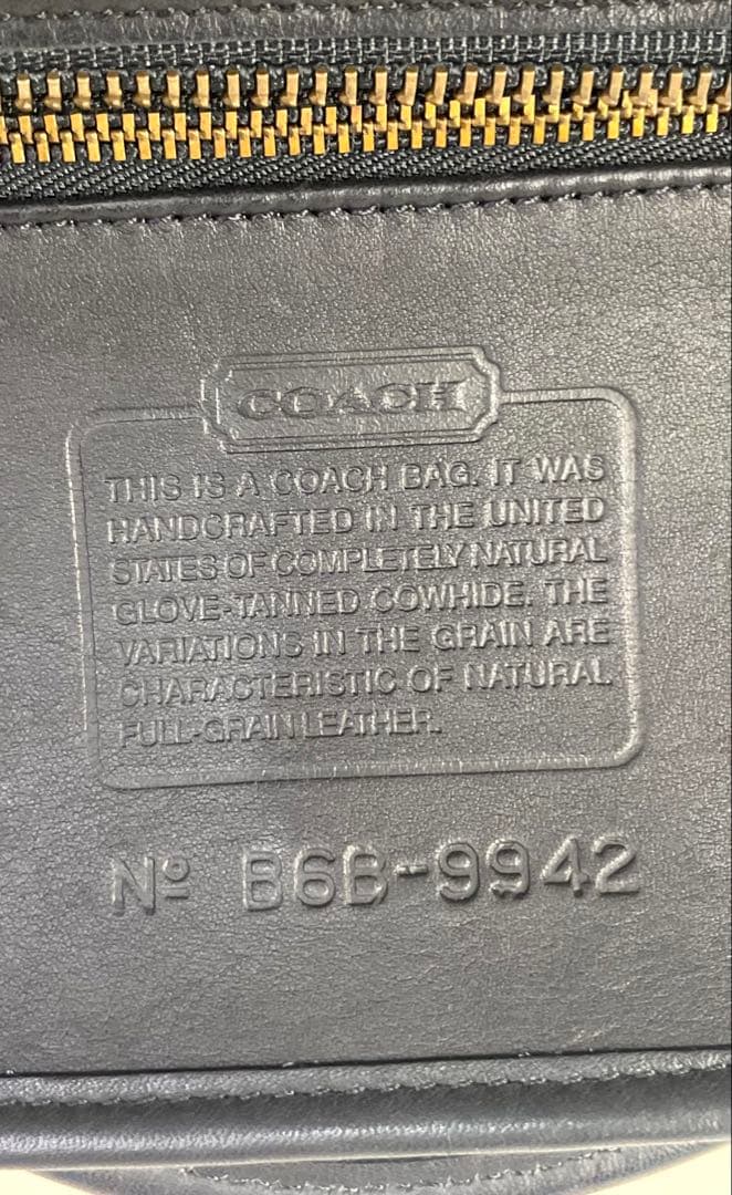 ●OLD COACH 9942 ハーフムーン 2way バッグ ブラック●