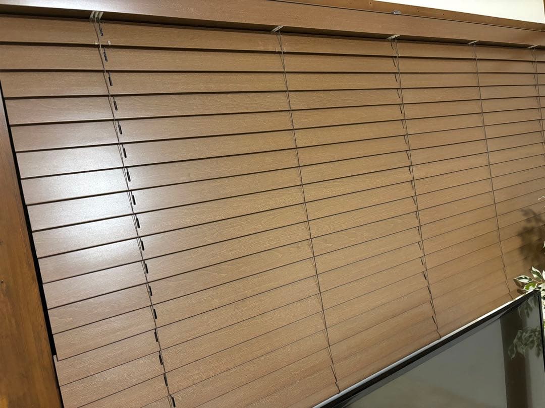 タチカワ ウッドブラインド 1895×900 ブラウン オシャレ