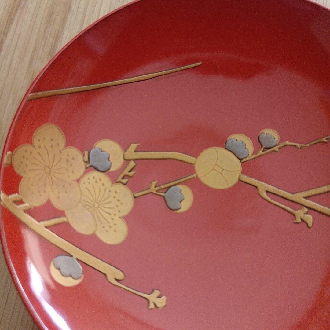 円山応挙下絵 梅蒔絵盃 江戸時代 無傷