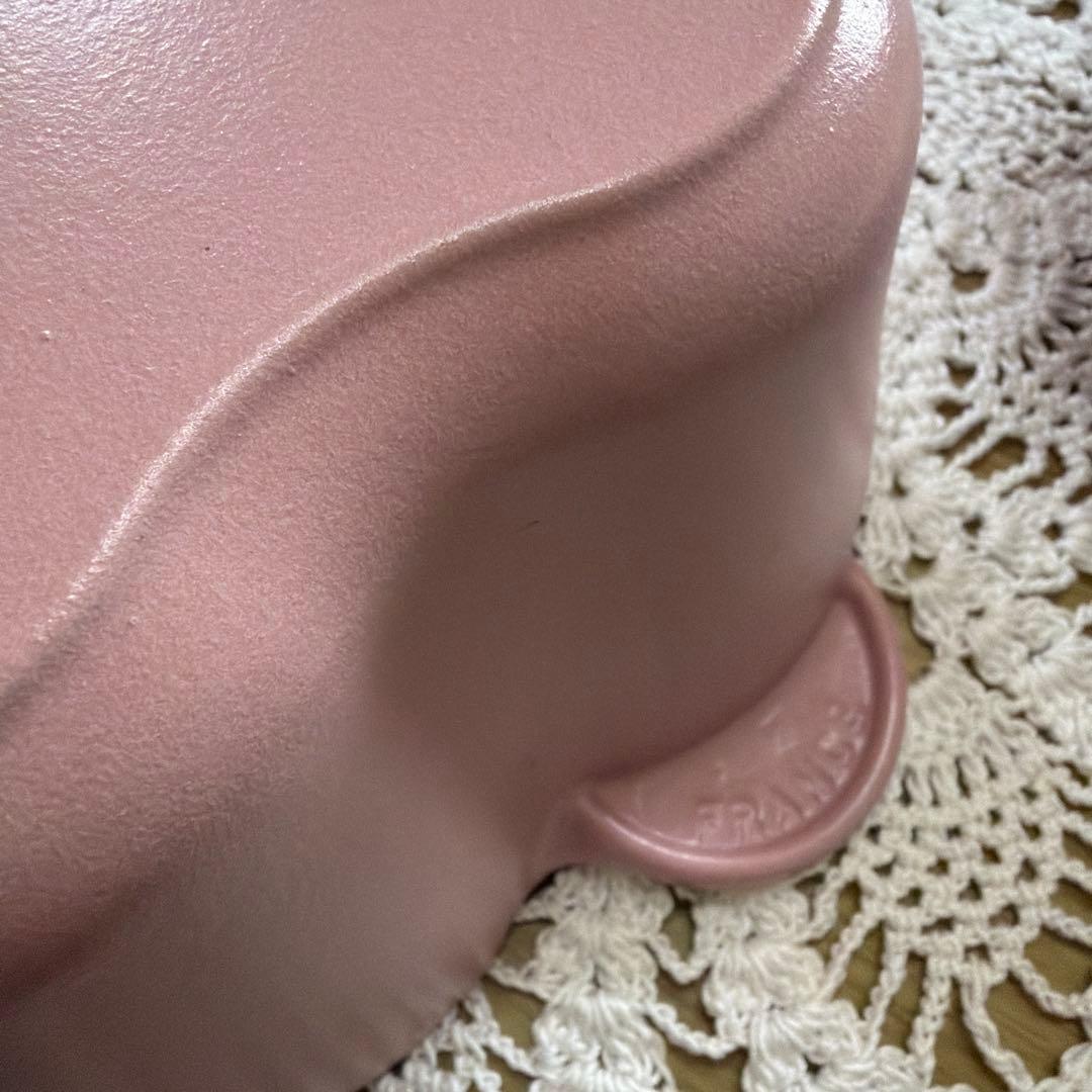 ルクルーゼフルール花形 鍋 ピンク