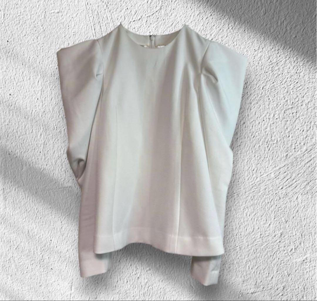 cygne /シーニュ　とんがりパフスリーブブラウス ホワイトサイズ：1