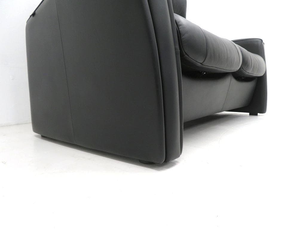 展示品　シモンズ　フィヨルド　総本革　レザー　ラブソファ　2人掛けソファ