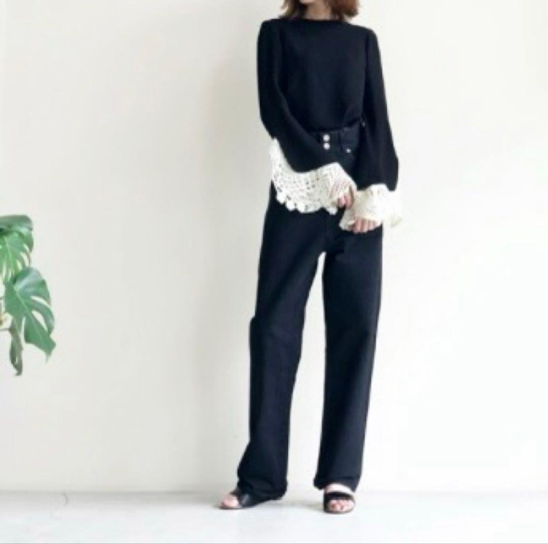 最終　mamekurogouchi Embroidered Cuffs Top