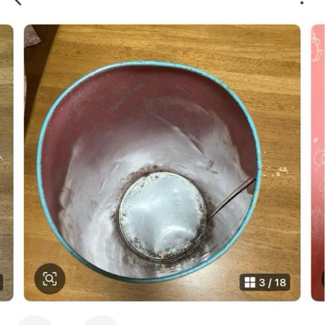 サンリオ　キキララ　（ジャンク品）ゴミ箱　レトロ〜同梱3000円