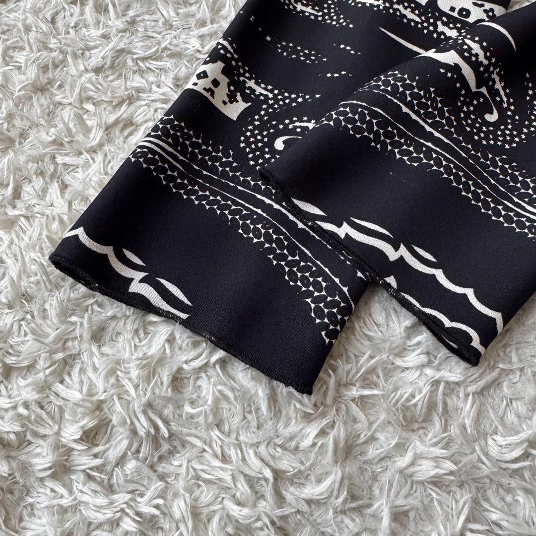 極美品 エトロ シルク ペプラム ブラウス ペイズリー フレア ジップ 絹 40