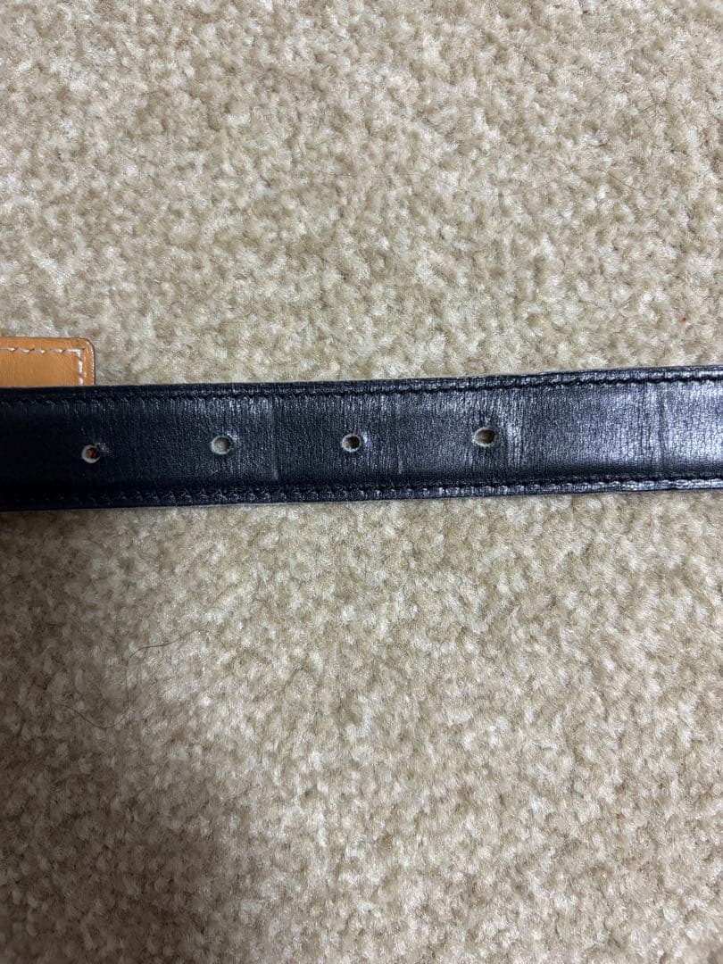 エルメス　H型バックル　ベルト　ブラック