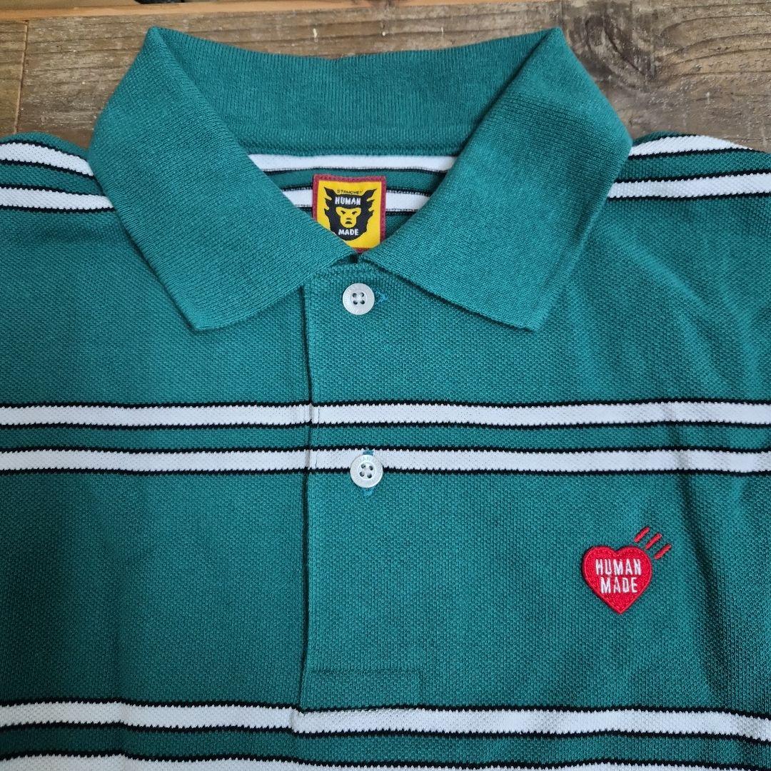【新品】HUMAN MADE ボーダー ポロシャツ M