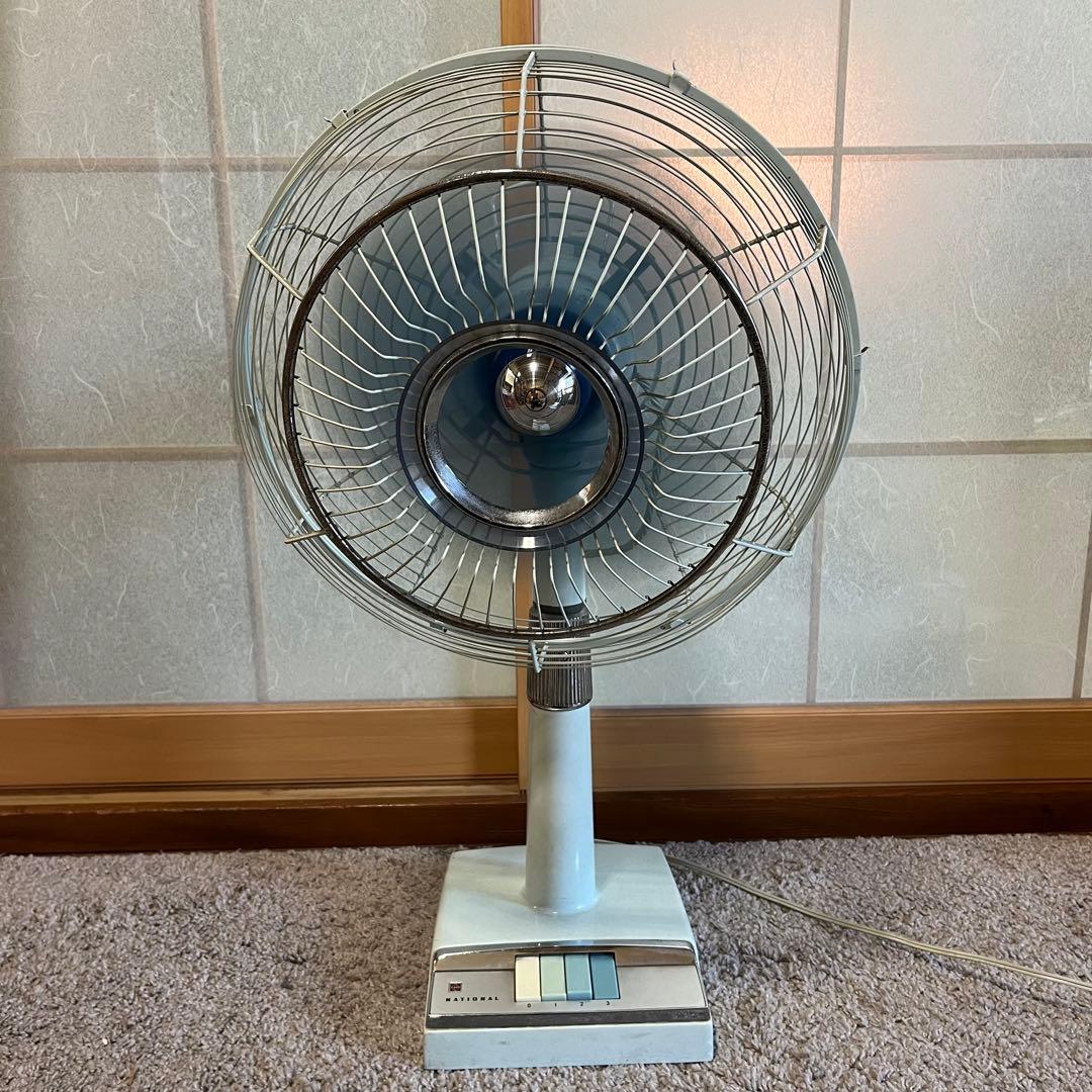 N*g様 昭和レトロ　ナショナル扇風機　水色30cm　ファン