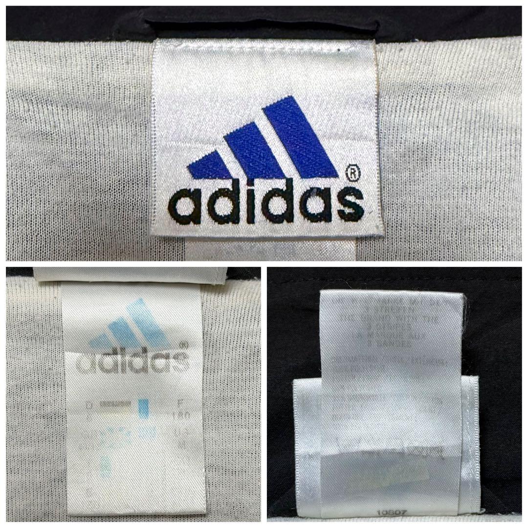 90s★adidas 万国旗タグ ナイロンジャケット 刺繍 アームロゴ L程度