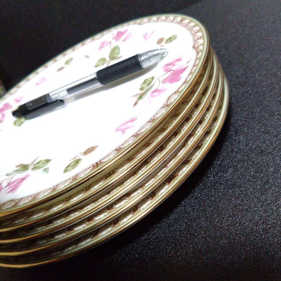 ノリタケ21cmプレート5枚 シクラメンタッチ レストラン