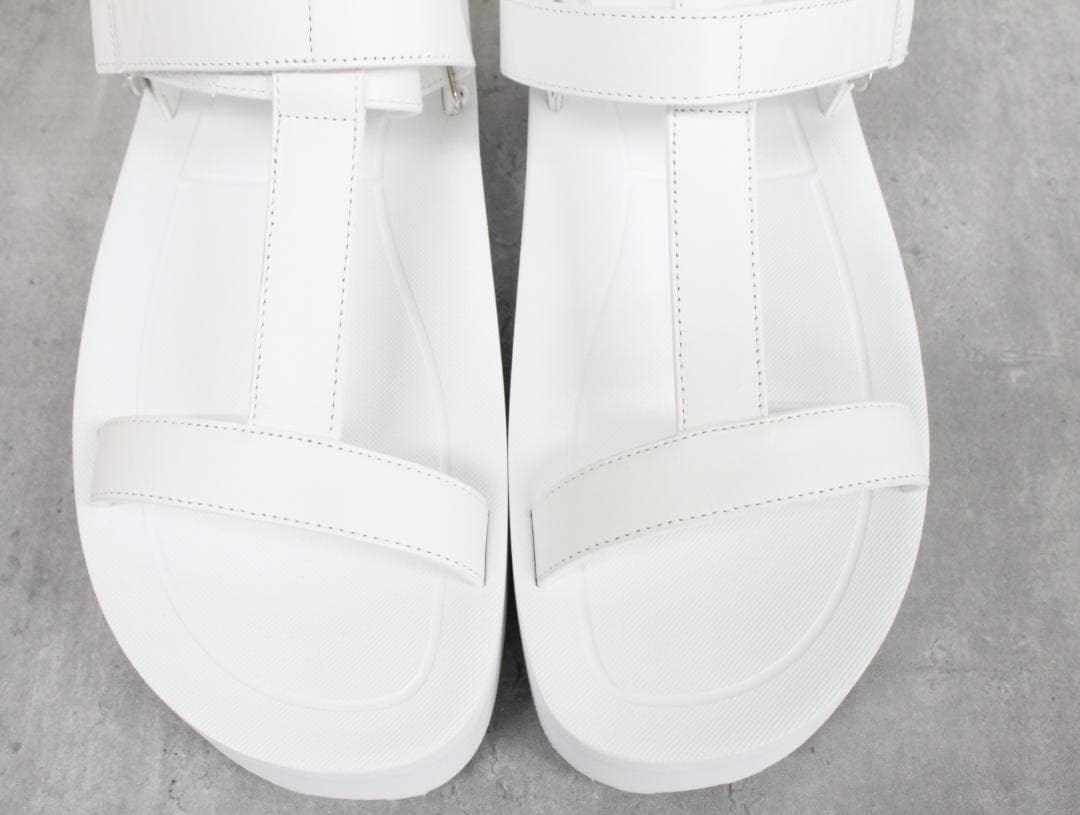 ▲未使用 エルメス エニド レザー サンダル ホワイト39 約25.5㎝