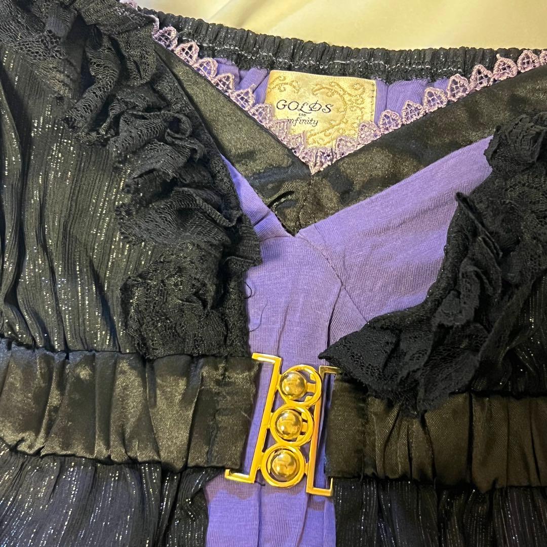 GOLDSinfinity 黒紫 キャミソール