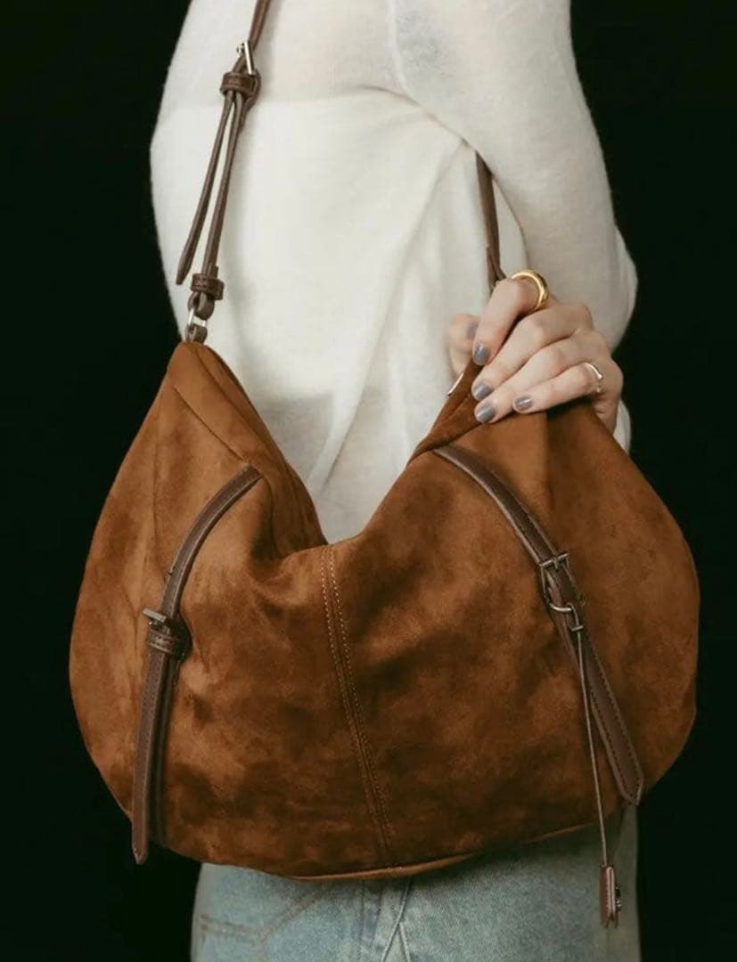 knuth marf suede moon bag ブラウン