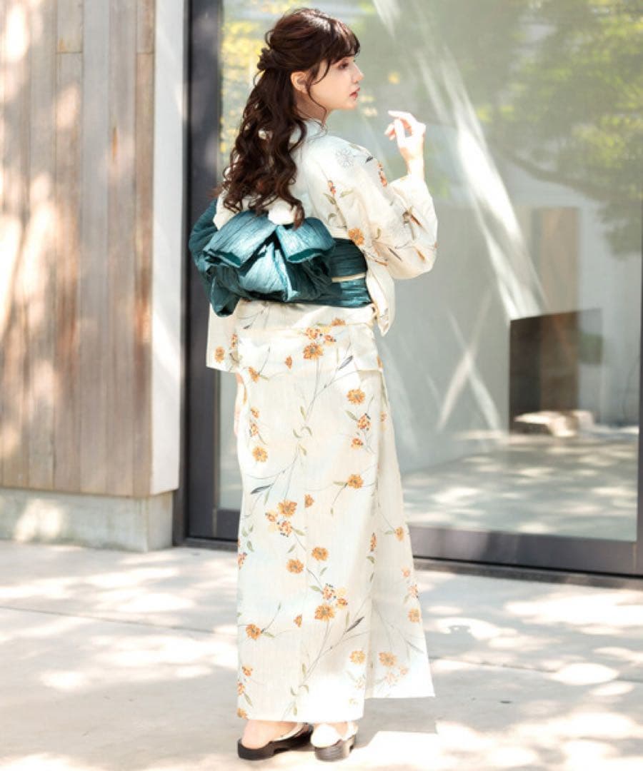 浴衣セット　新品　未開封　Dita オトナ浴衣　蒲公英色の花あそび