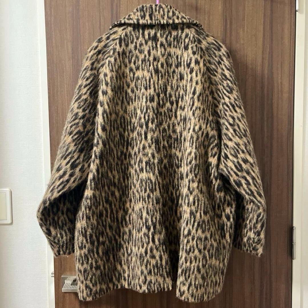 美品TICCA レオパードシャギーピーコート　TBDA-252