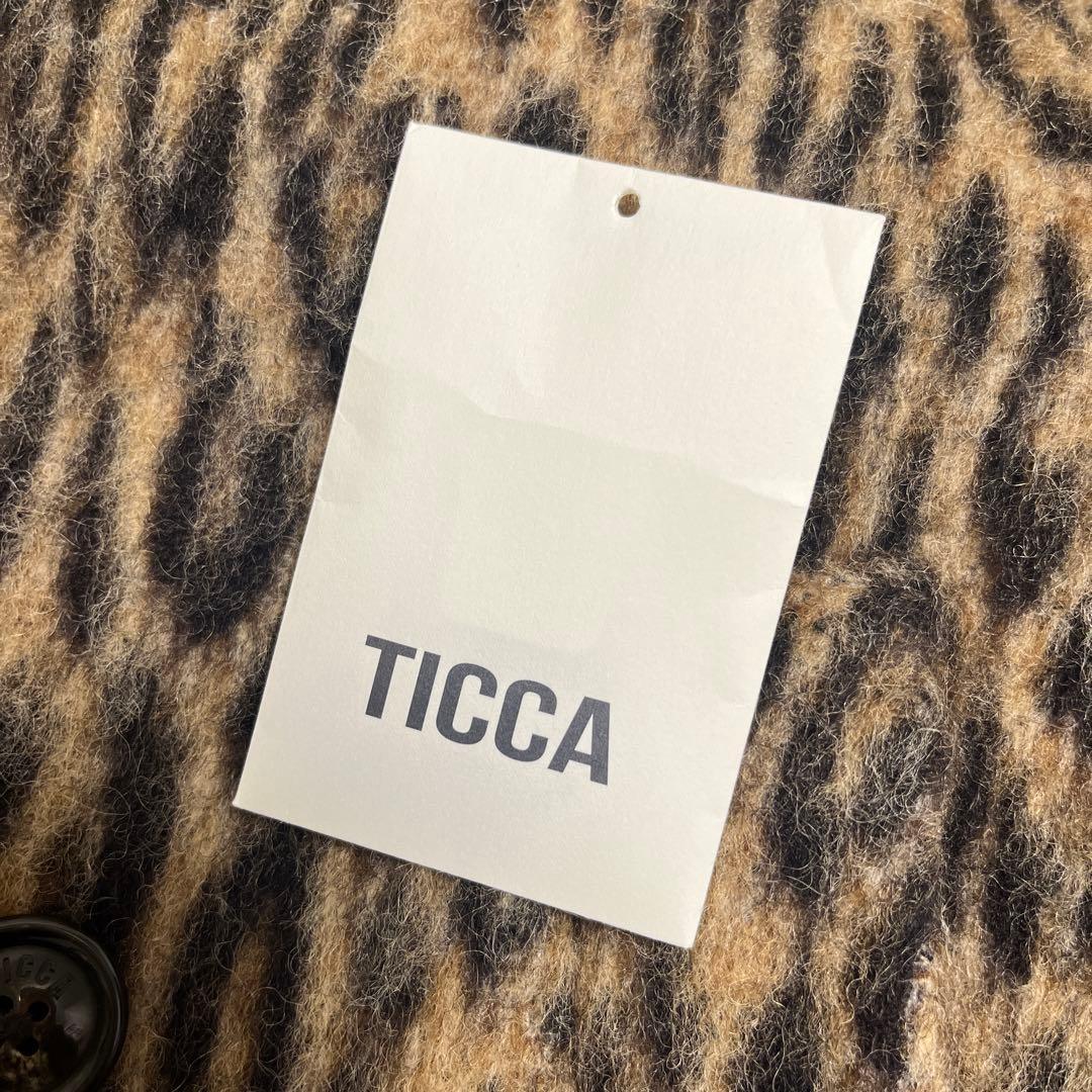 美品TICCA レオパードシャギーピーコート　TBDA-252