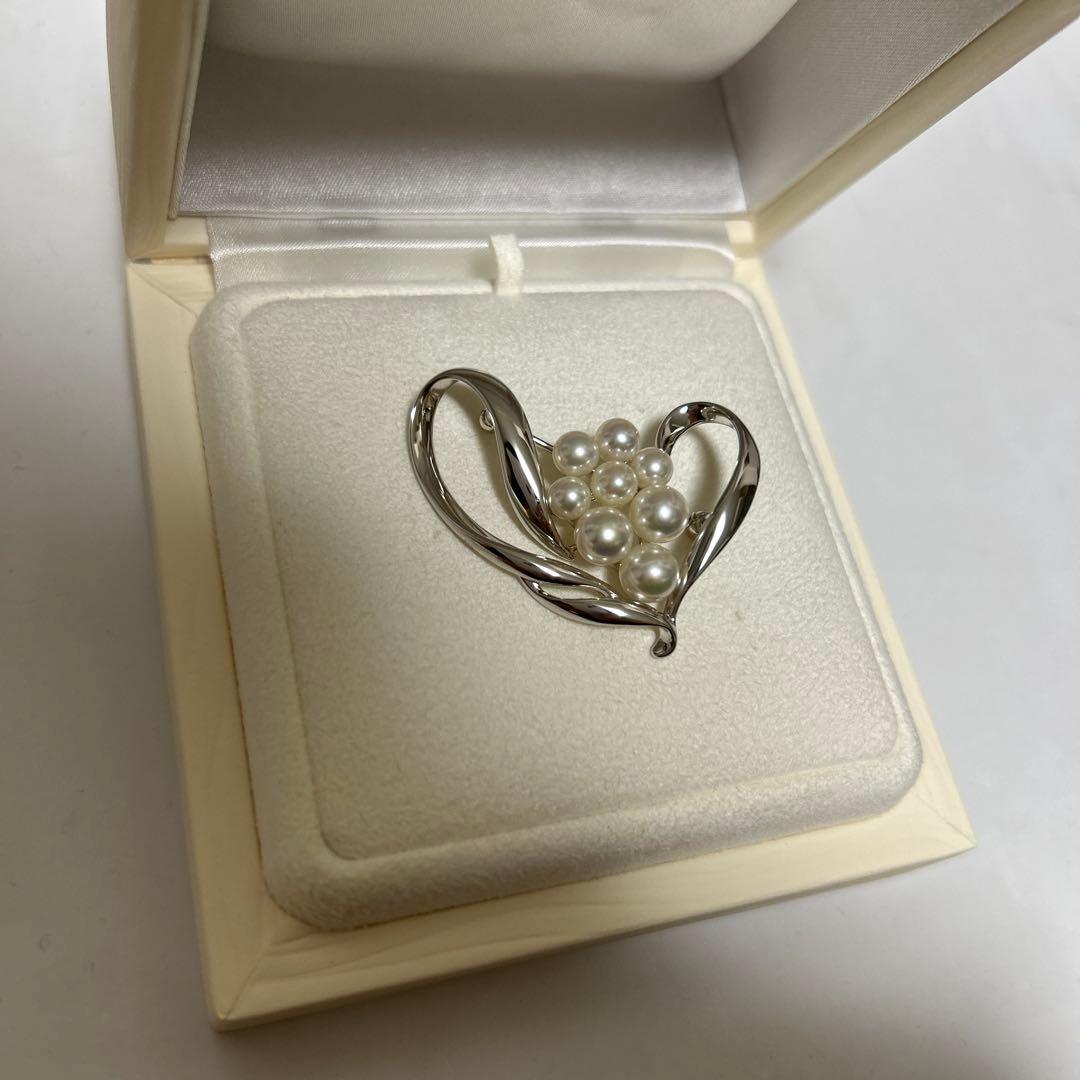 MIKIMOTO ミキモト　真珠　パール　ブローチ シルバー 8珠