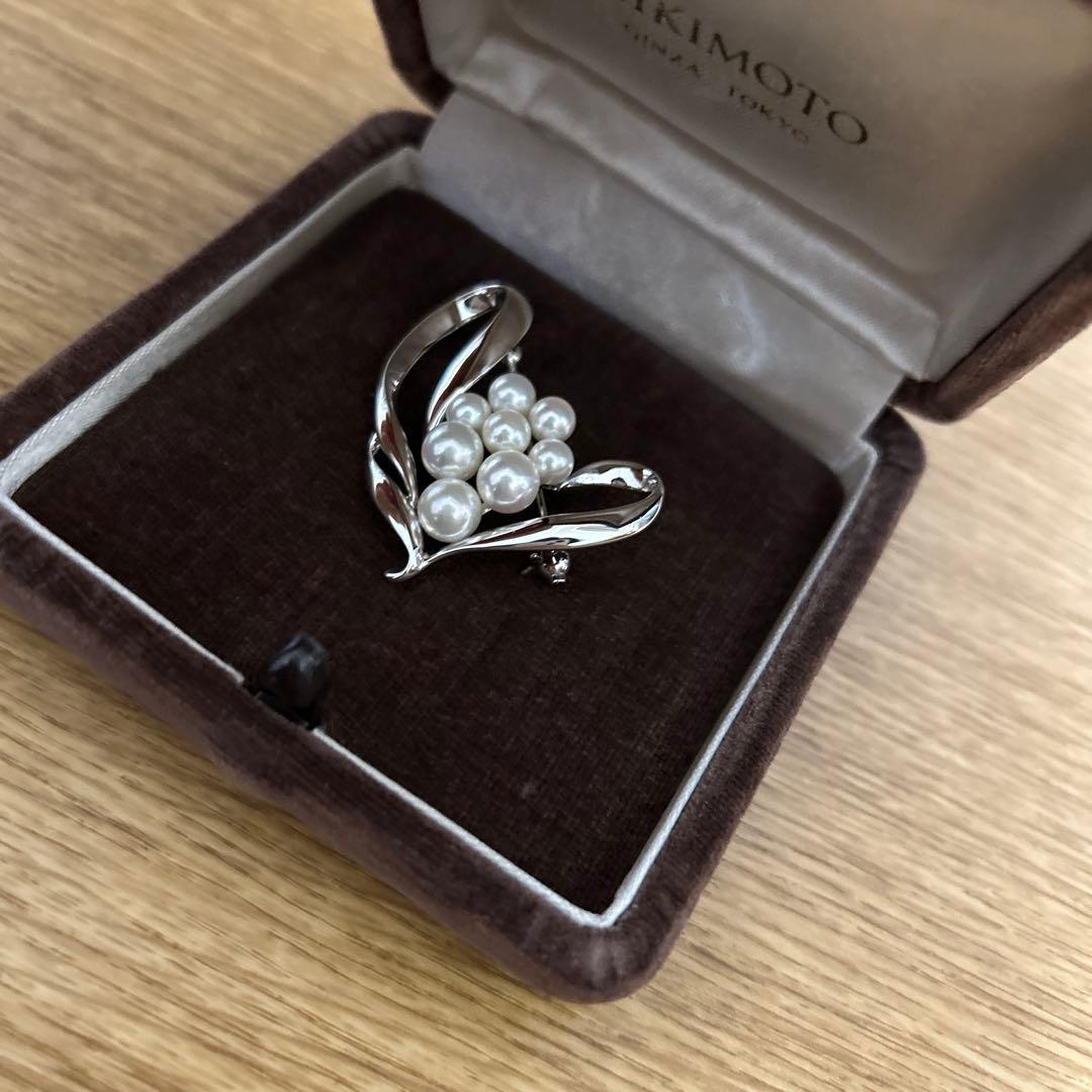 MIKIMOTO ミキモト　真珠　パール　ブローチ シルバー 8珠