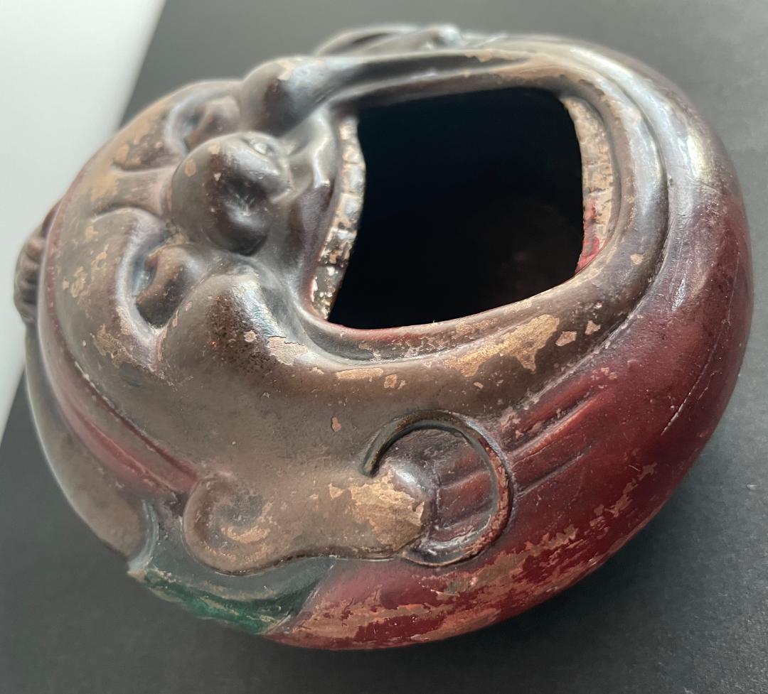 珍品 子宝祈願 仏教美術 達磨 大師 手炙 香炉 裏 隠し春画 隠し絵 笑い面