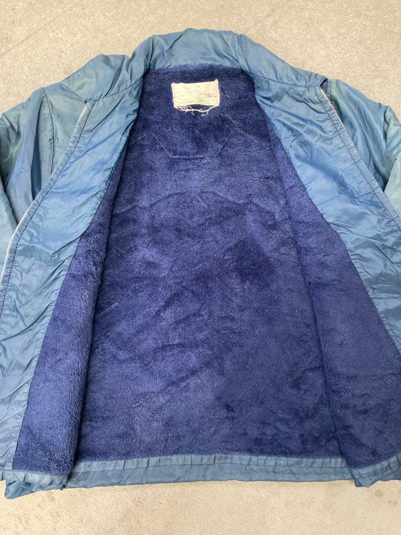 ヴィンテージ ナイロンコーチジャケット 刺繍 Firestone ネイビー