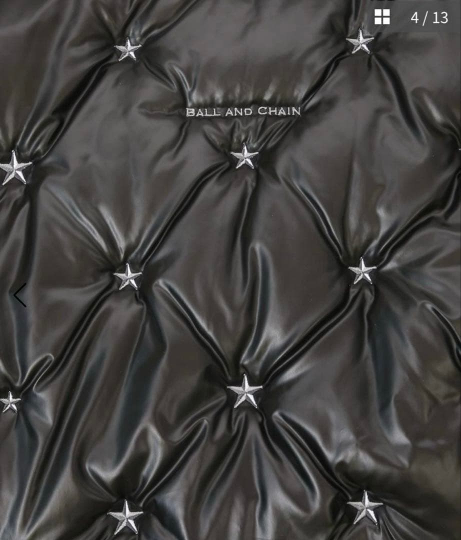 Ball＆Chain ボールアンドチェーン M ブラック　シルバー　中綿　完売